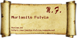 Murlasits Fulvia névjegykártya